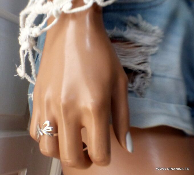 N1315B bague argent originale pour femme- Bijoux Bagues en ligne Ninanina