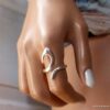 N1316B Bague argent femme originale ajustable - Bijoux Bagues en ligne Ninanina