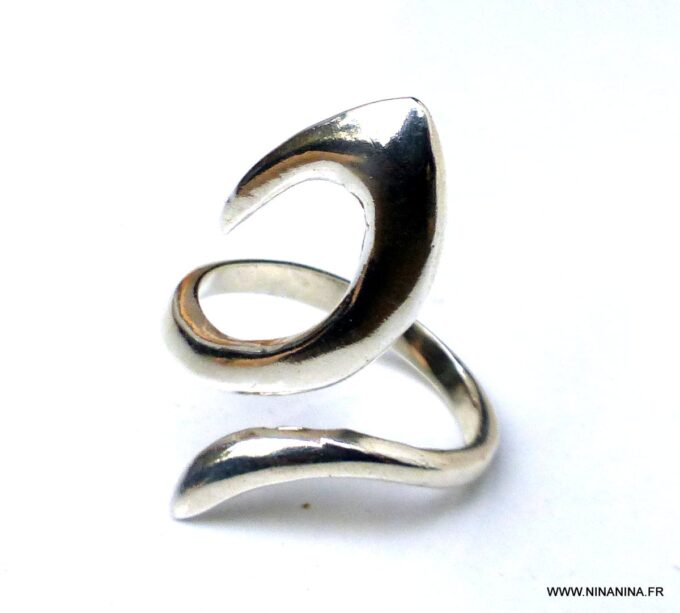 N1316F Bague argent femme originale ajustable - Bijoux Bagues en ligne Ninanina