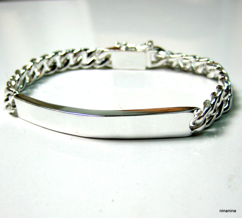 Gourmette Pour Femme En Argent Sterling - Bracelet élégant, Neuf Avec étiquettes, Style Identité