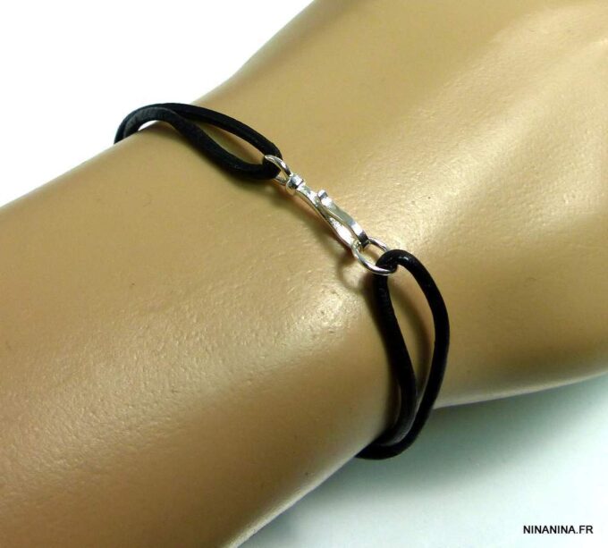 N1613terc_braceet_cordon_cuir_crochet_argent_massif