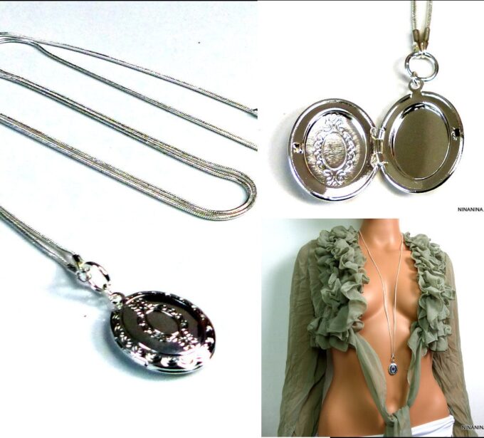 N1642terg_collier_long_porte-photo_ovale_plaque_argent