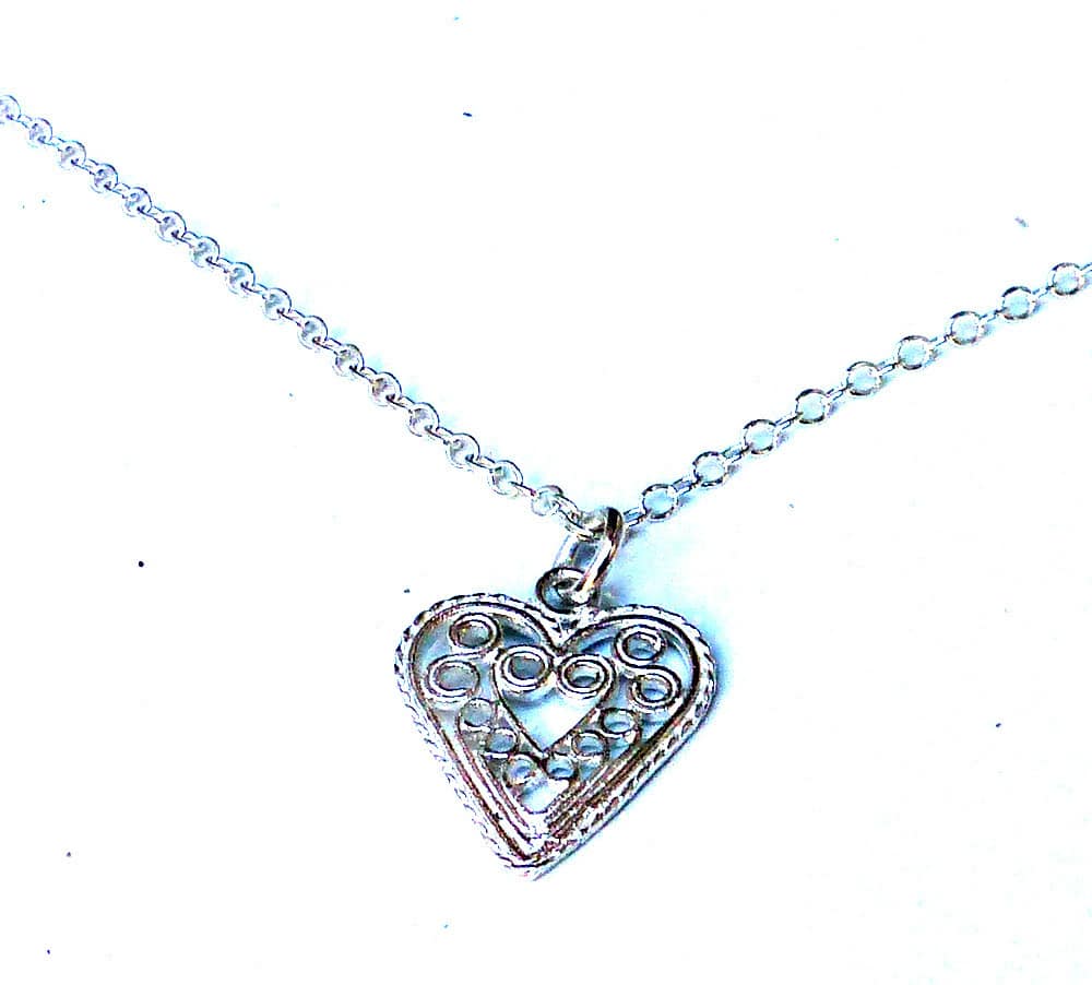 Chaine de taille Argent 925 massif pendentif coeur – Image 7