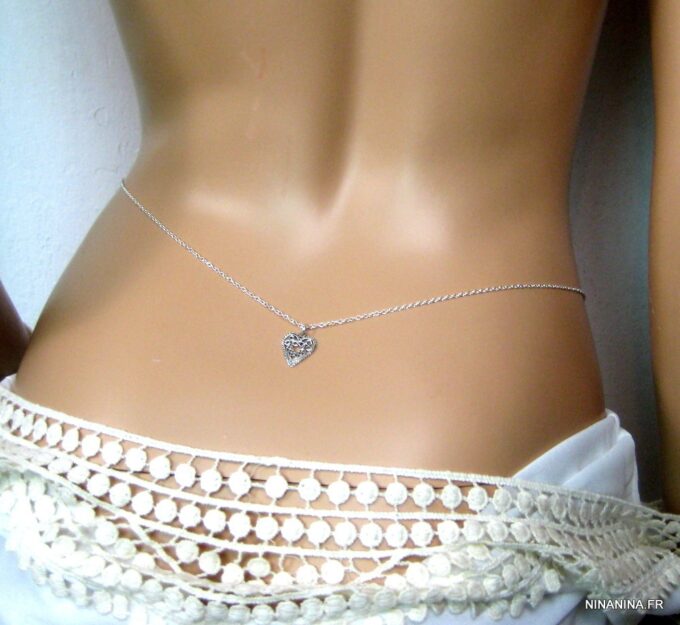 N1670terg_chaine_de_taille_coeur_argent_massif