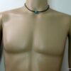 N1701teri_collier_homme_cordon_cuir_et_perle_turquoise