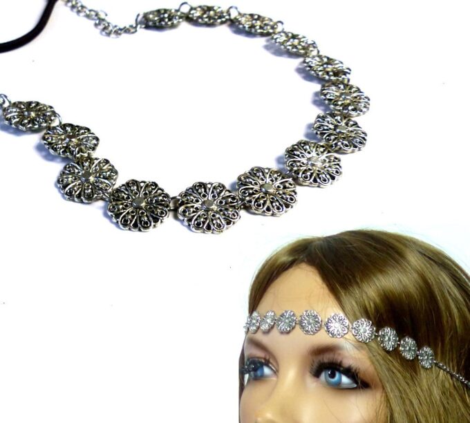 N1704tere_Headband_fleurs_metal_argent