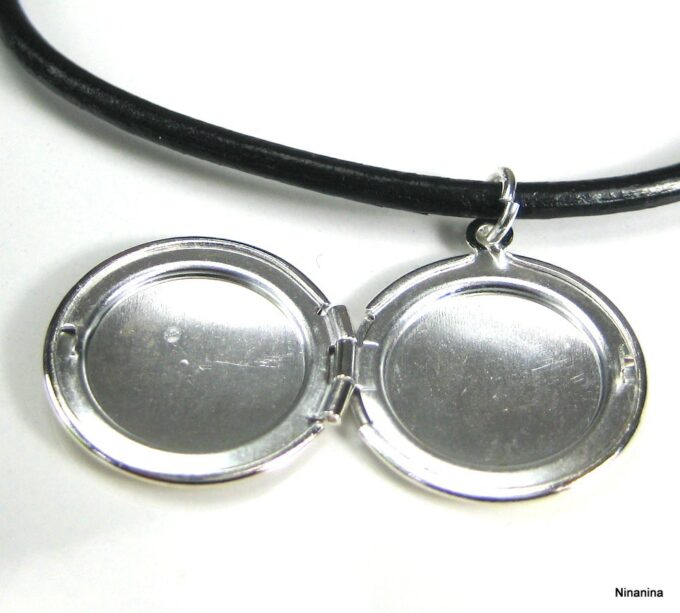 N1709terd_collier_cuir_porte-photo_plaque_argent