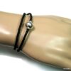 N1711terc_bracelet_cordon_cuir_tresse_fermoir_boule_aimante