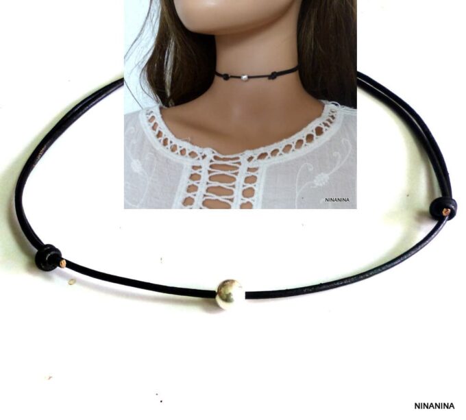 N1823F_Collier_homme_femme_cordon_cuir_perle_boule_argent_925_massif_NINANINA