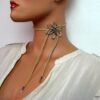 N1825ter_collier_cordon_daim_et_fleur_argent