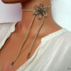 N1825terj_collier_cordon_daim_et_fleur_argent