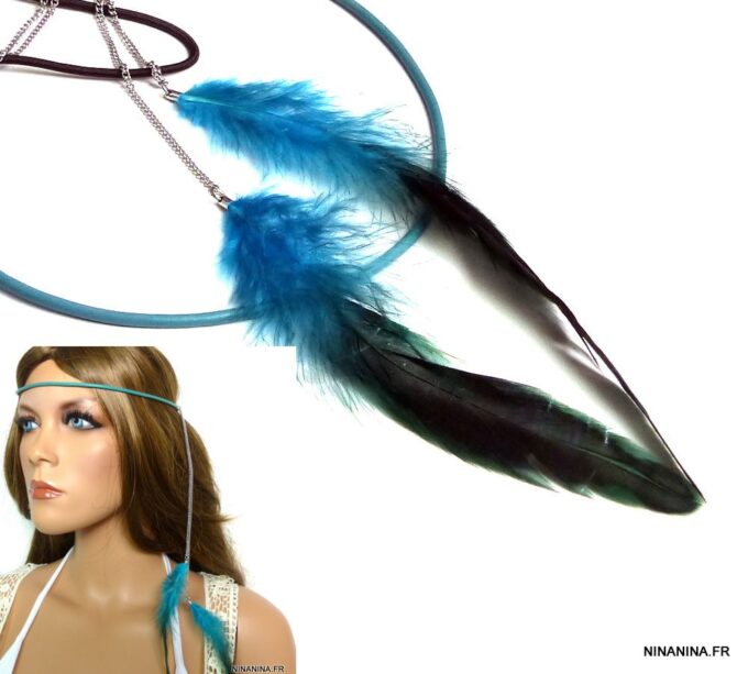 N1926tern_headband_cuir_et_plumes_turquoises