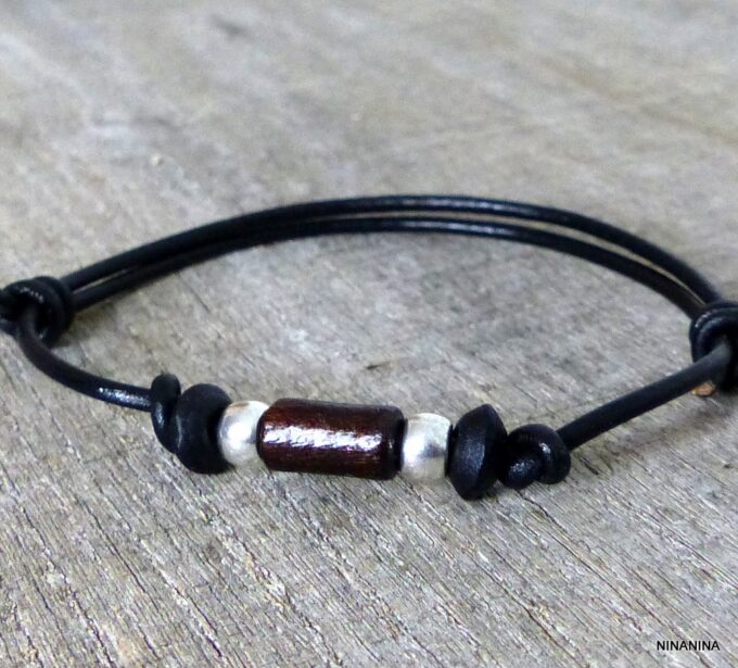 N1938ter_Bracelet_homme_cordon_cuir_perles_bois-1