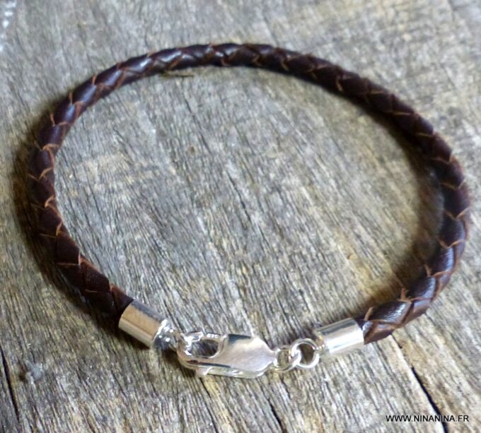 N1965_Bracelet_homme_femme_cordon_cuir_tresse_argent_925_massif_NINANINA-1