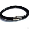 N2048_Bracelet_homme_cuir_tresse_fermoir_boule_acier_inoxydable