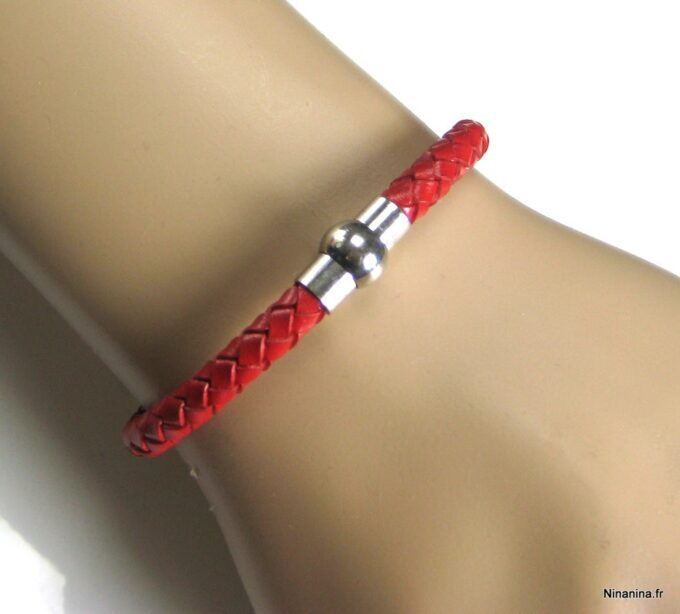 N2048tere_bracelet_homme_cuir_tresse_rouge
