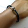N2057teri_bracelet_cuir_tresse_turquoise_boule_metal_argent