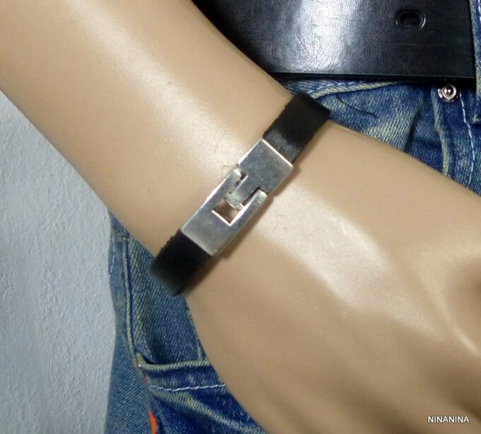 N2079biso_bracelet_homme_cuir_noir_personnalise