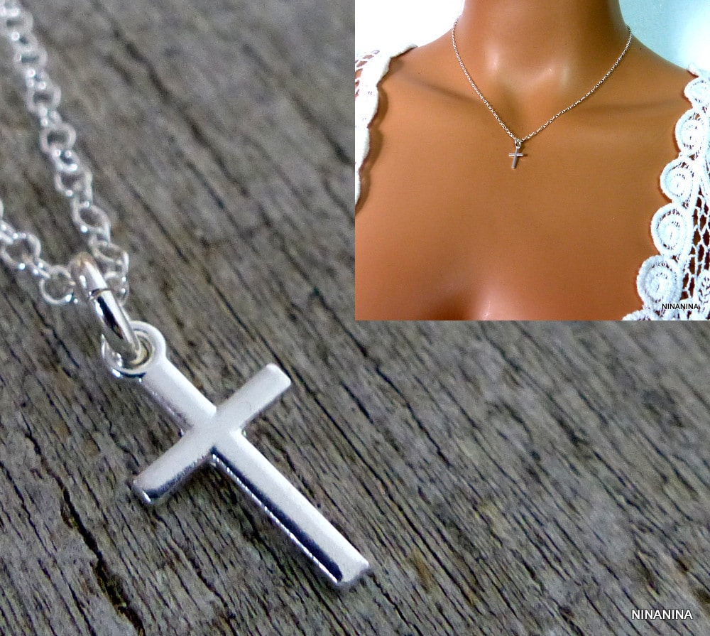 Collier croix femme Argent 925 massif Ninanina