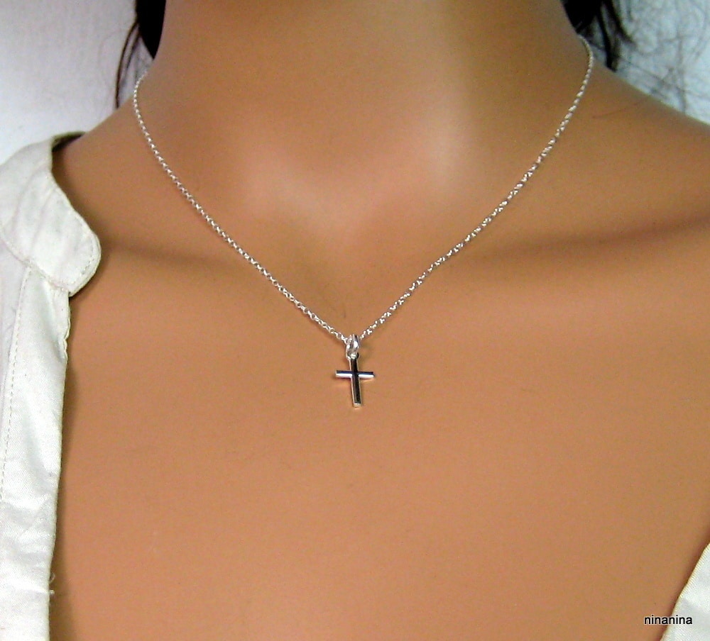 Collier croix femme Argent 925 massif Ninanina
