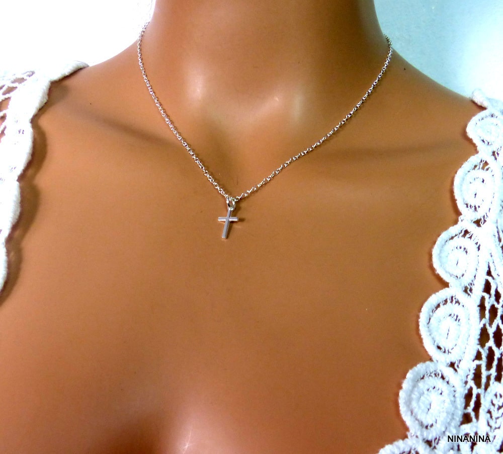 Collier croix femme Argent 925 massif Ninanina