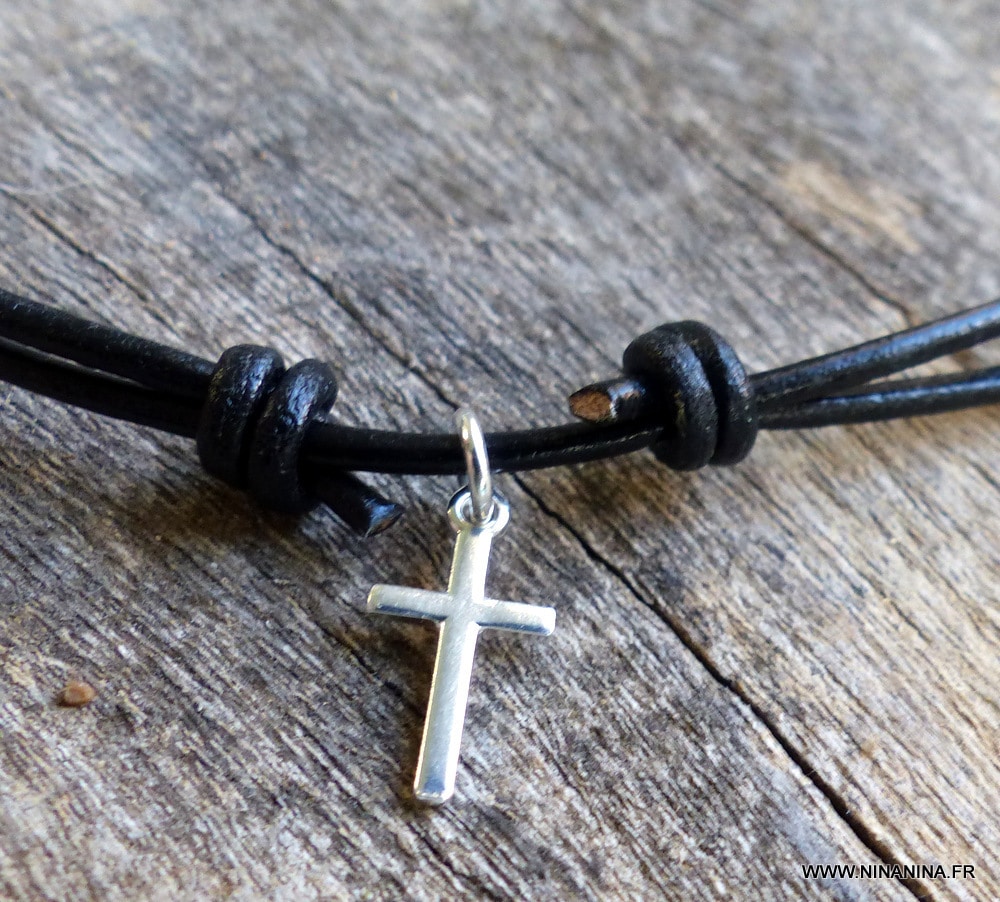Collier N ud Coulissant Homme Pendentif Croix Chr tienne Argent collier-n-ud-coulissant-homme-pendentif-croix-chr-tienne-argent