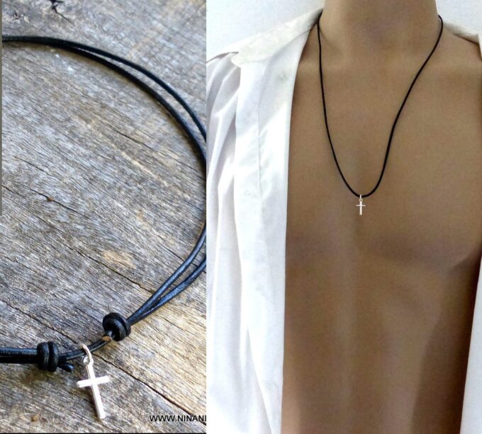 N2089gCollier_homme_cordon_cuir_croix_argent_925_massif_-_Bijoux_Colliers_en_ligne_NNINANINA