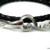 N2110terd_bracelet_cuir_tresse_et_fermoir_crochet_argent_massif