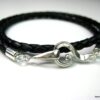 N2110tere_bracelet_cuir_tresse_et_fermoir_crochet_argent_massif