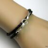 N2110terf_bracelet_cuir_tresse_et_fermoir_crochet_argent_massif
