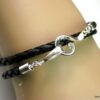 N2110teri_bracelet_cuir_tresse_et_fermoir_crochet_argent_massif