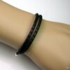 N2110terj_bracelet_cuir_tresse_et_fermoir_crochet_argent_massif