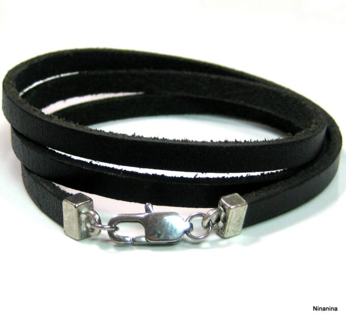 N2111terg_bracelet_wrap_homme_cuir_noir