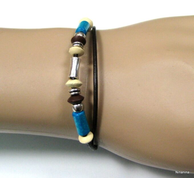 N2163terh_bracelet_homme_cordon_cuir_et_perles_bois