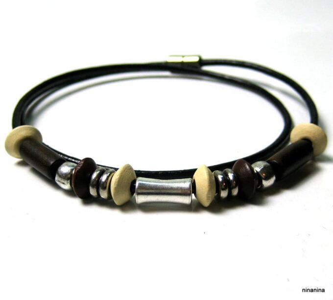 N2163terl_bracelet_homme_wrap_cuir_et_perles_bois