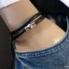 N2172terd_Bracelet_homme_cuir_2_tours_fermoir_boule_aimante