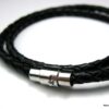 N2184ter_bracelet_cordon_cuir_tresse_et_acier_inoxydable