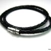 N2184tera_bracelet_cordon_cuir_tresse_et_acier_inoxydable