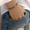N2188e_Bracelet_homme_cordon_cuir_fermoir_acier_aimante_-_Bijoux_Bracelets_en_ligne_ninanina