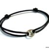 N2229b_Bracelet_homme_cordon_cuir_anneau_plaque_argent