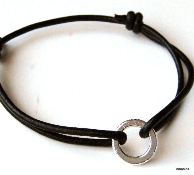 N2230_bracelet_cordon_disque_cuir_et_argent