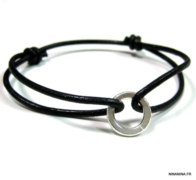 N2230tera_bracelet_cordon_cuir_anneau_plaque_argent
