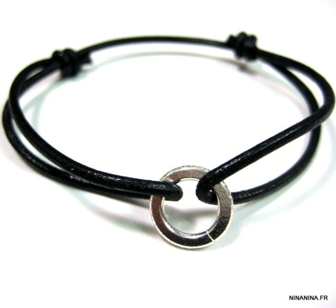 N2230terf_bracelet_cordon_cuir_anneau_plaque_argent