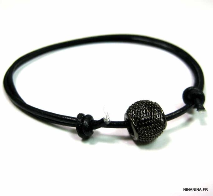 N2266ter_bracelet_cordon_cuir_perle_noire