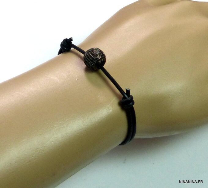 N2266tera_bracelet_cordon_cuir_perle_resille_noire
