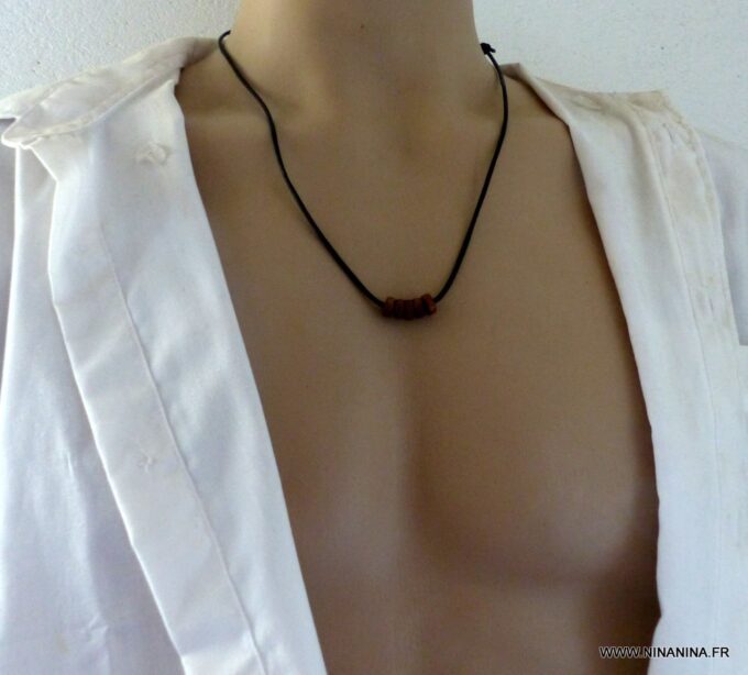 N2280B_Collier_homme_cordon_cuir_rondelles_de_bois_-_Bijoux_Colliers_en_ligne_NINANINA