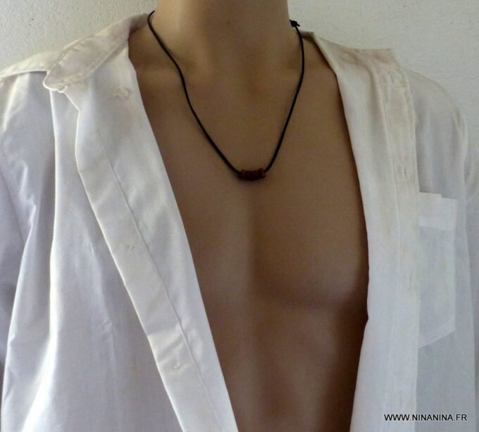 N2280G_Collier_homme_cordon_cuir_rondelles_de_bois_-_Bijoux_Colliers_en_ligne_NINANINA