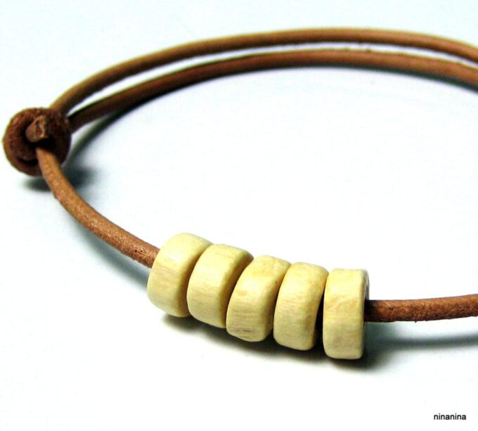 N2281terc_bracelet_homme_cuir_et_rondelles_bois