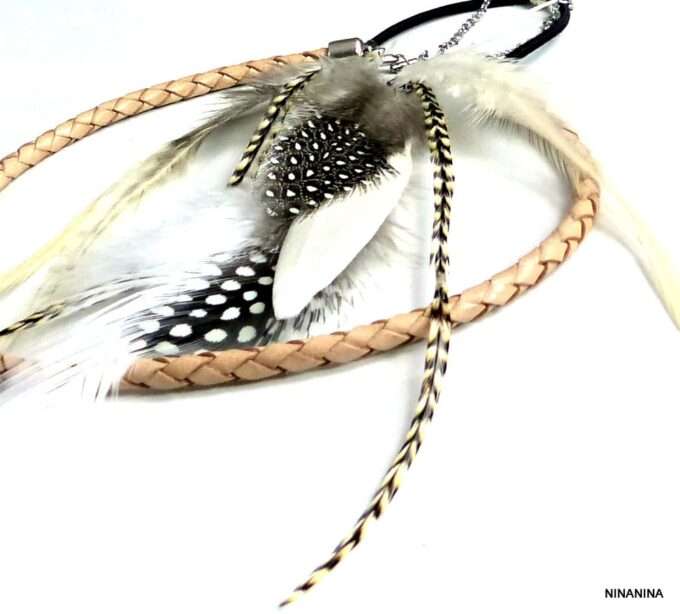 N2293terd_Headband_cordon_cuir_naturel_tresse_grandes_plumes