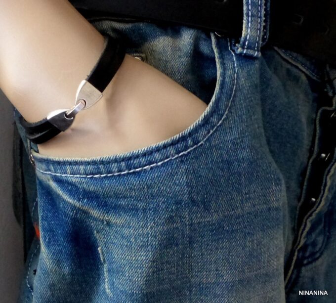 N2300tera_Bracelet_homme_cuir_fermoir_metal_argente